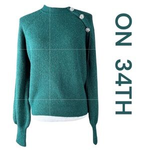 ON 34TH (Macy's Brand) Forest Green Sweater, Size M.